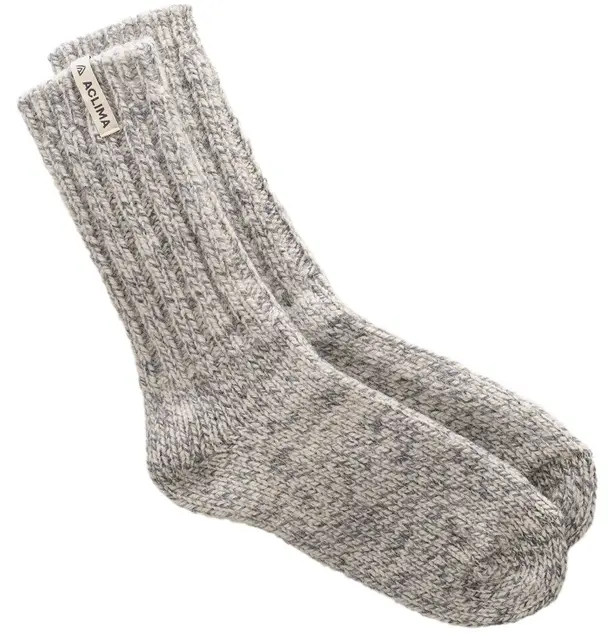 Aclima Norwegian Wool Socks Grå/ Hvit - 36-40 